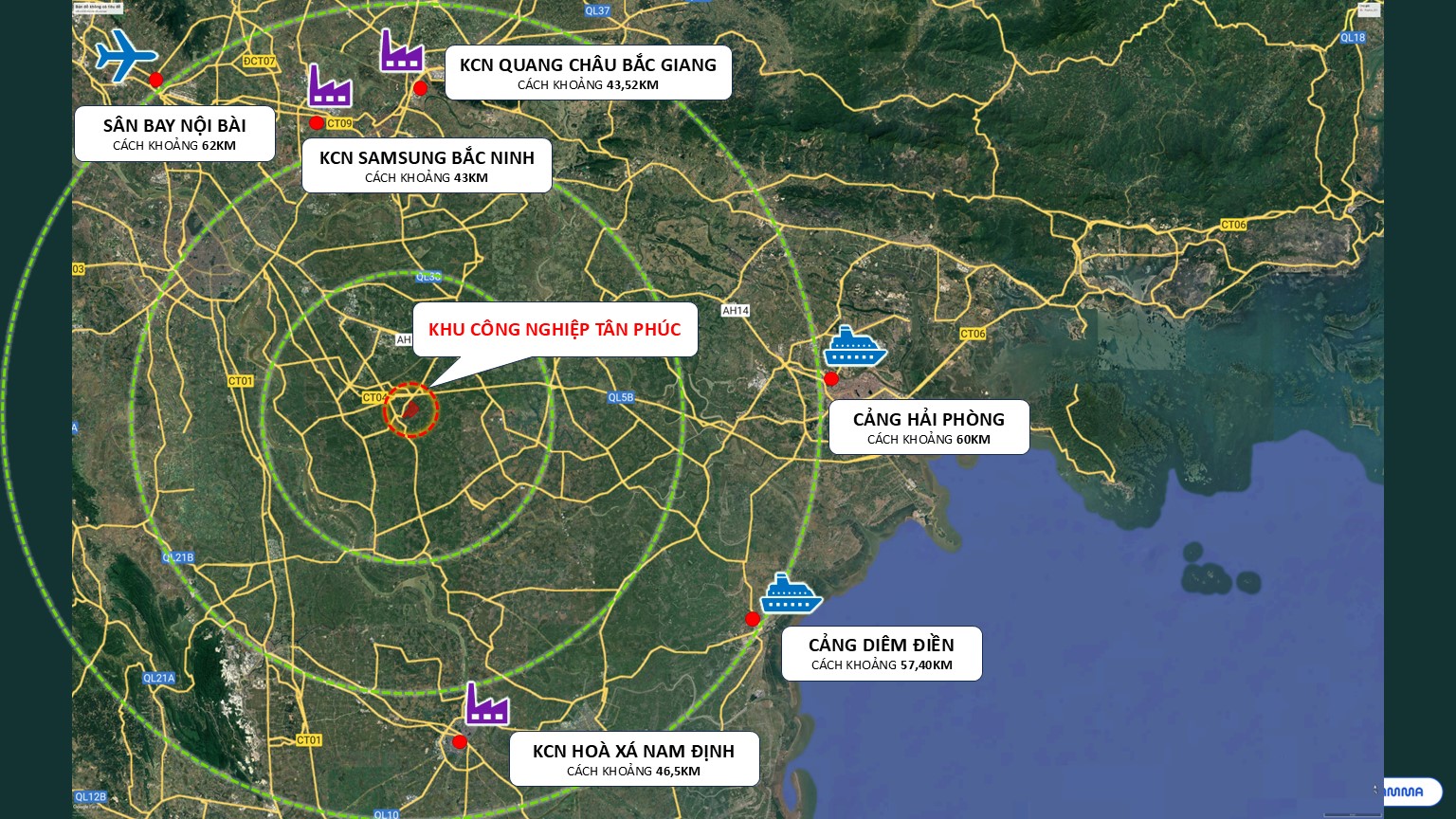 KHU CÔNG NGHIỆP TÂN PHÚC – QUANG VINH – HOÀNG HOA THÁM